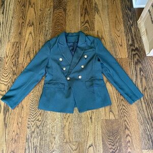NWOT Double breasted green blazer